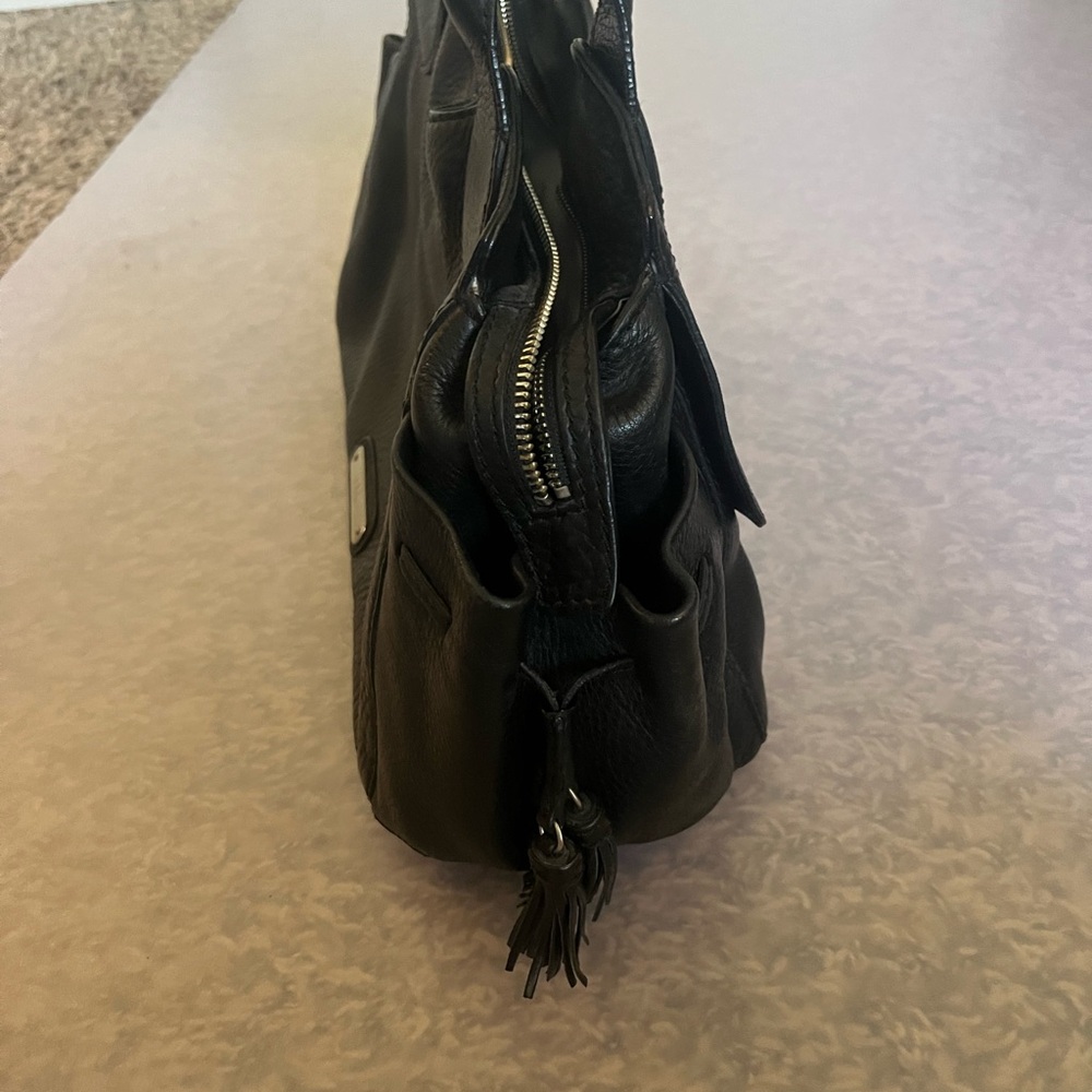 Cole Haan Black Leather Shoulder Bag - Picture 3 of 5